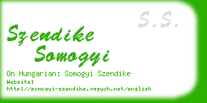 szendike somogyi business card